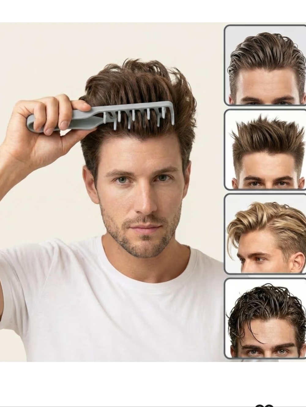 4-Pack Hair Texturizing Combs - Picture 6 of 8